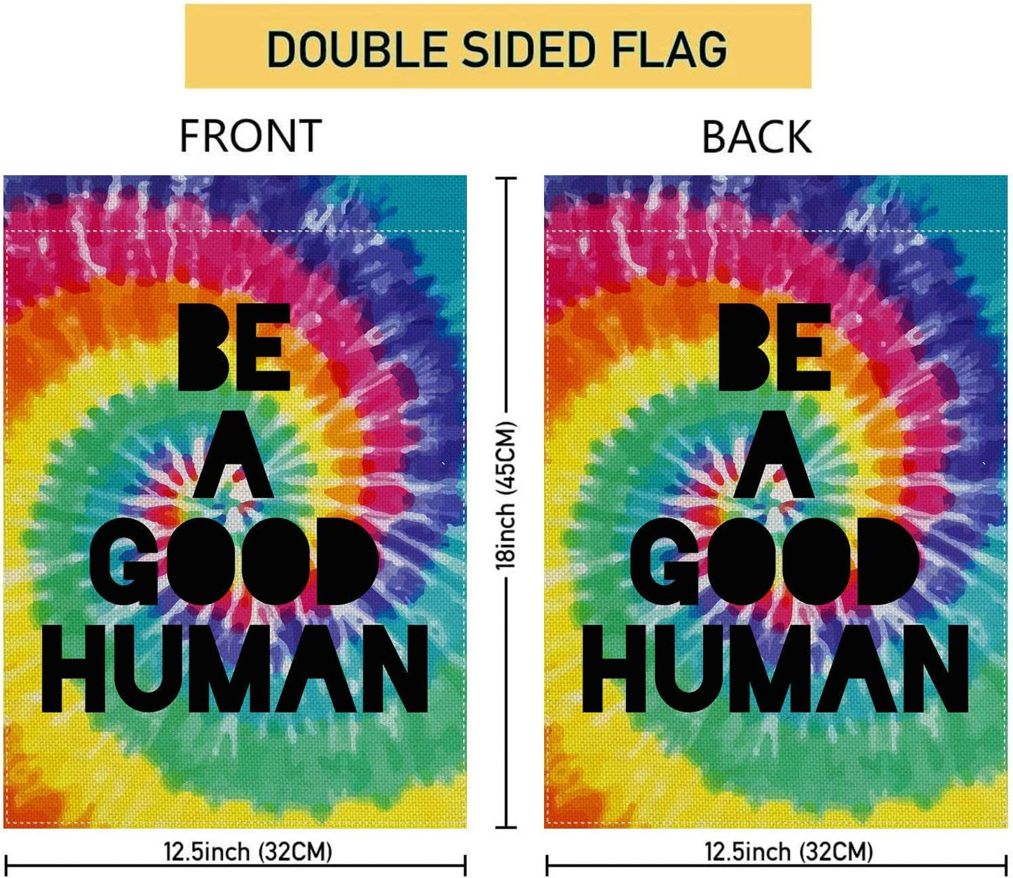 Bandera jardín doble cara be a good 12.5x18pulg