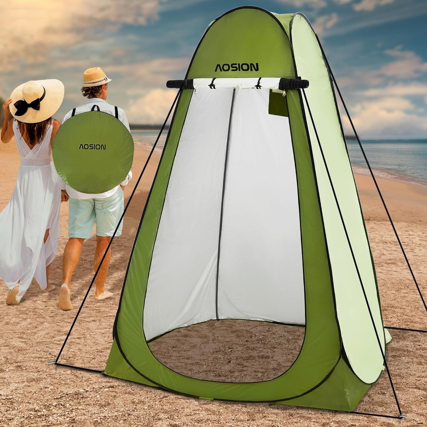 Tenda de ducha privada portátil con bolsa de transporte