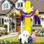 Inflable Pascua 8ft para patio cruz Él is Risen cordero