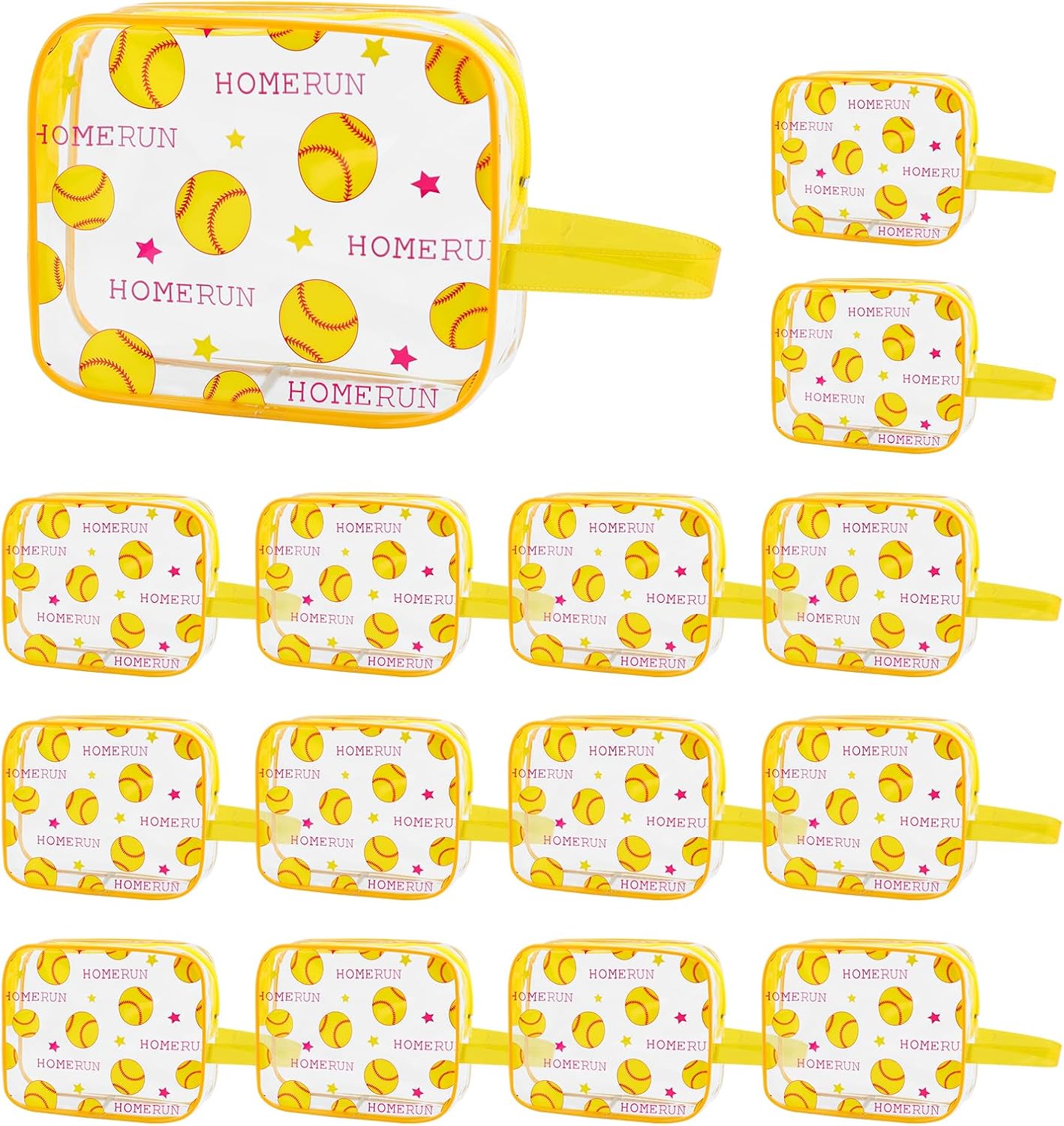 Bolsa cosméticos sóftbol 16 pzas resistente agua