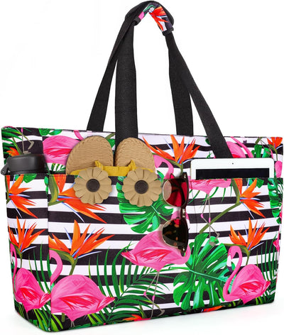 Bolsa playa extra grande impermeable con compartimento húmedo
