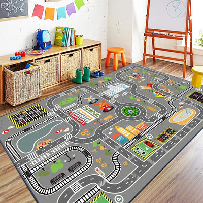 Alfombra set automóvil para niños con respaldo goma