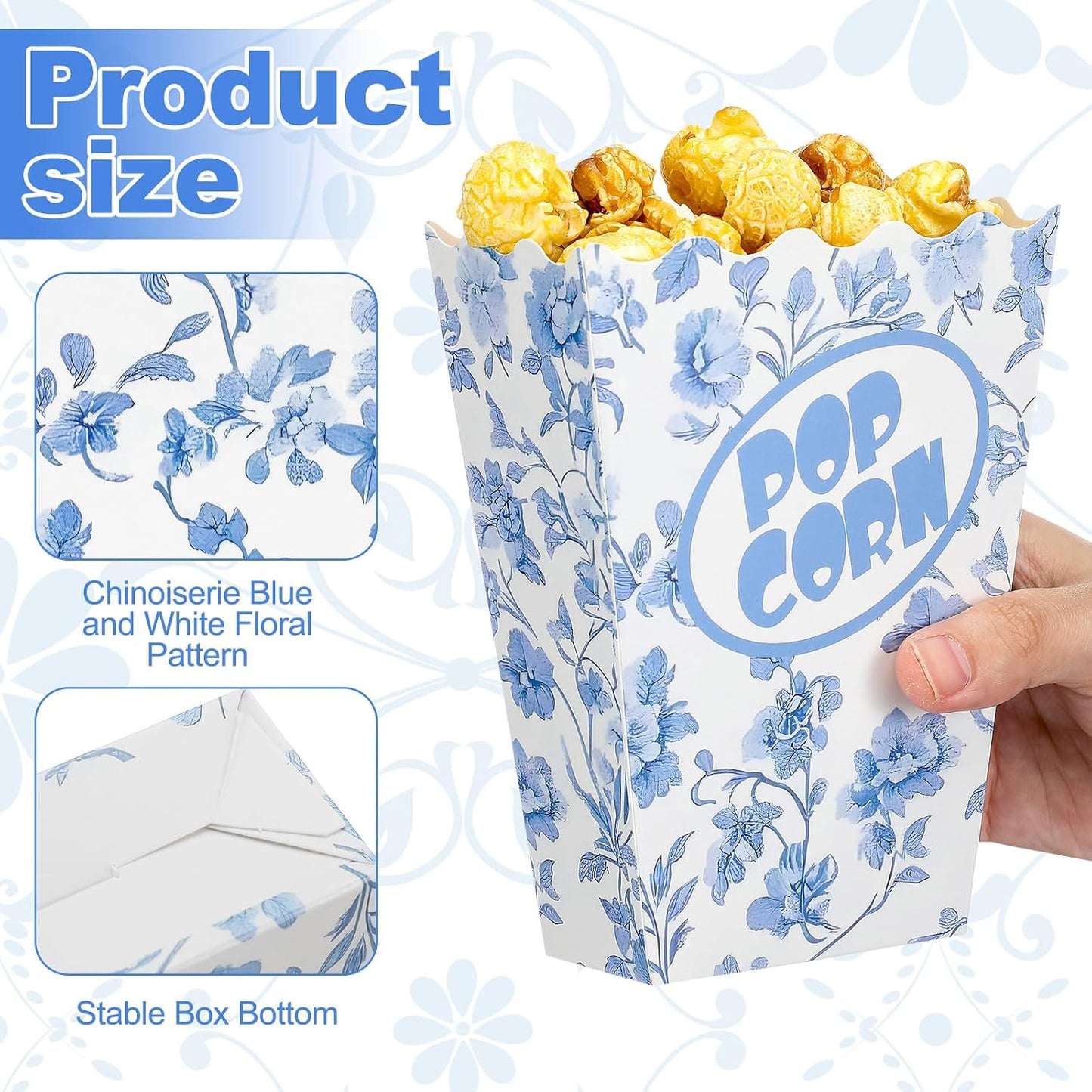 50 Cajas Palomitas Vintage para Fiesta Navidad