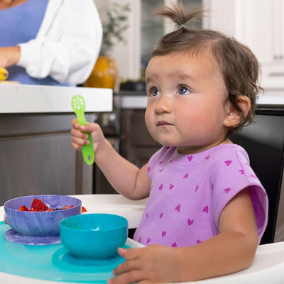 Cuchara silicona bebé 4 meses destete libre BPA