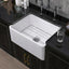 Fregadero cocina 24pulg estilo granja arcilla refractaria