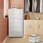 Cómoda dormitorio 6 cajones blancas organizadora