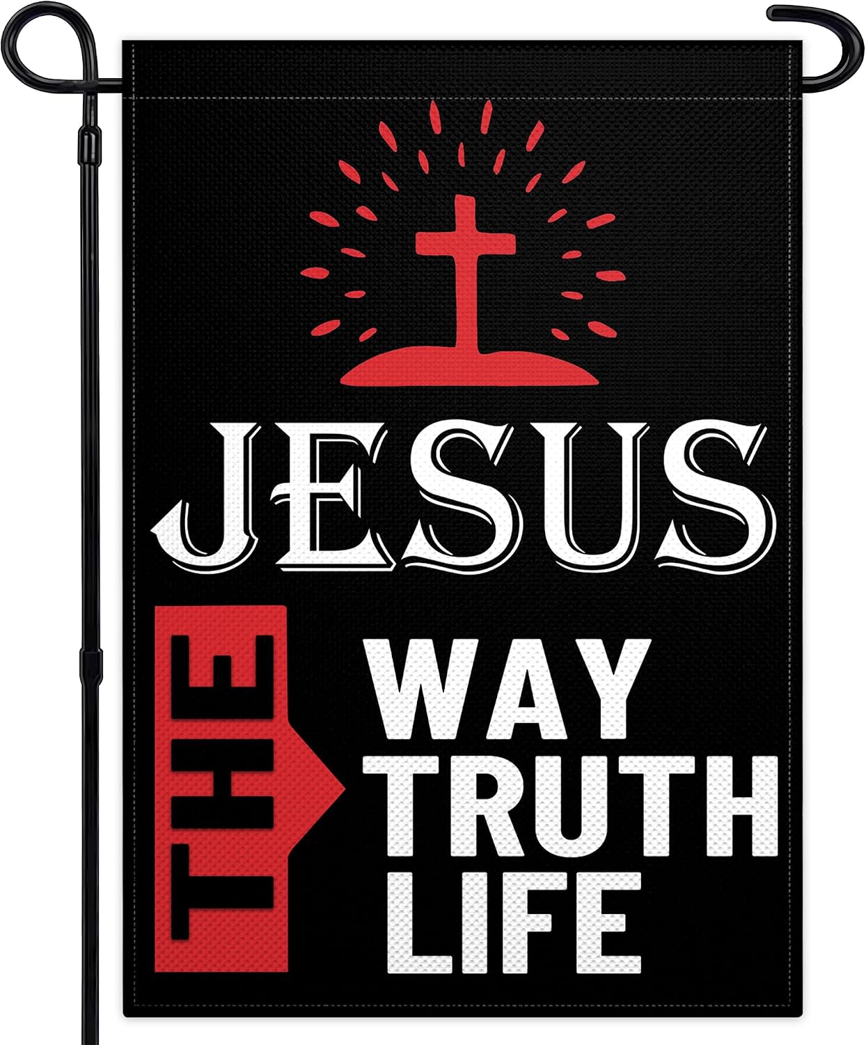 Bandera jardín doble cara 12x18pulg Jesús The Way Truth Life