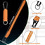 Set 2 llaveros cuerda paracaídas naranja correa trenzada