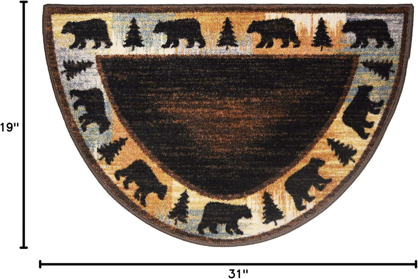 Alfombra decorativa oso errante 19x31" color marrón