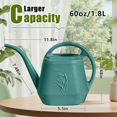 Regadera plástico jardín 1/2gal color verde