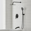 Set grifo ducha bañera 12" lluvia y rociador negro