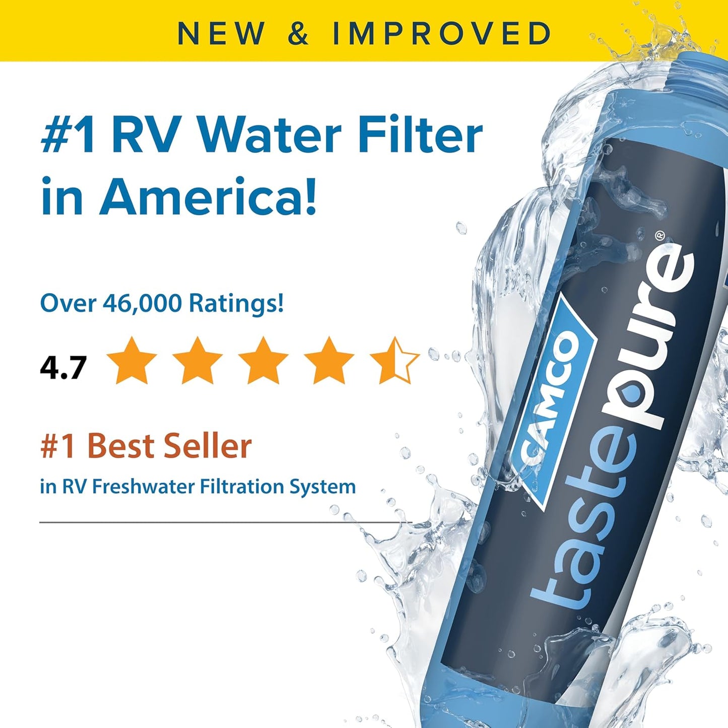 Filtro agua RV GAC KDF con manguera flexible fabricado EE.UU.