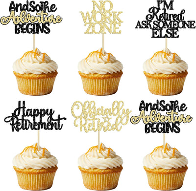 30 Pzas Decoración Cupcakes Temática Jubilación