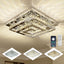 Lámpara araña cristal 34pulg control remoto LED sala