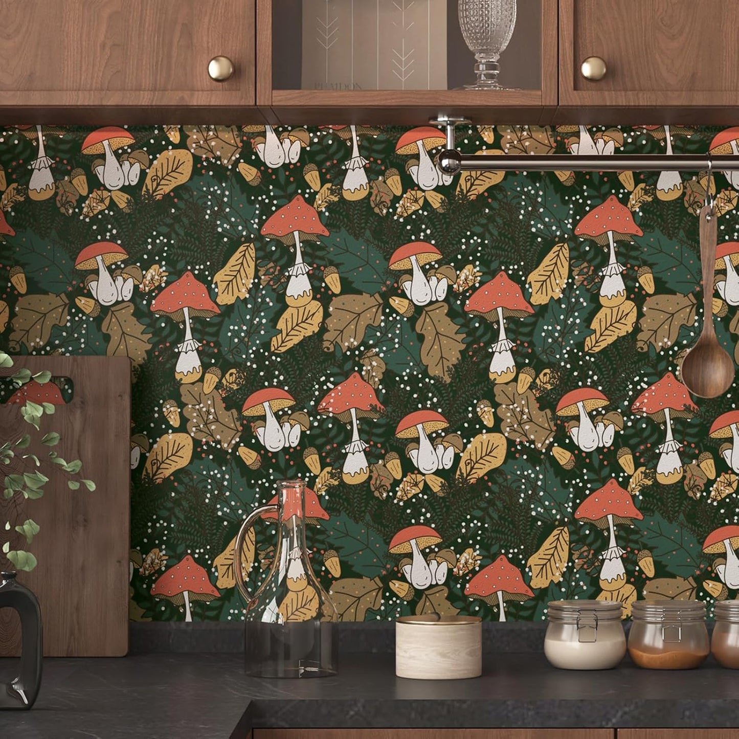 Papel tapiz botánico vintage autoadhesivo para paredes