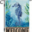 Bandera jardín caballito mar 12x18pulg doble cara arpillera