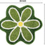 Alfombra baño flores verdes antiderrap absorbente suave