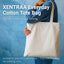Bolsas lona 100% algodón reutilizables 2 pzas natural y