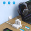 Regleta 2 a 3 clavijas enchufe plano 5ft 4 CA 4 USB