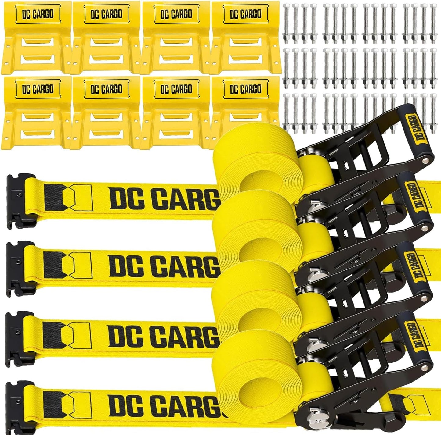 Set 4 Correas Amarre UTV 4500lb Resistencia Neumáticos