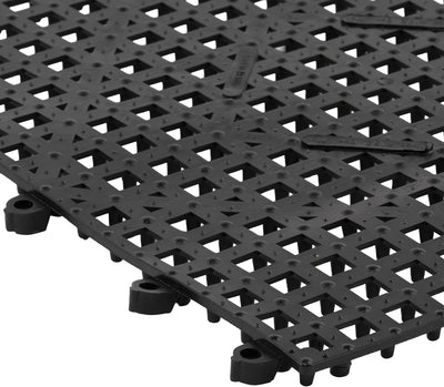 Tapete Barra Entrelazado 12x12pulg Negro Mediano