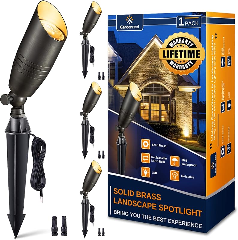 Focos LED bronce antiguo 12V para exteriores luces dirigidas