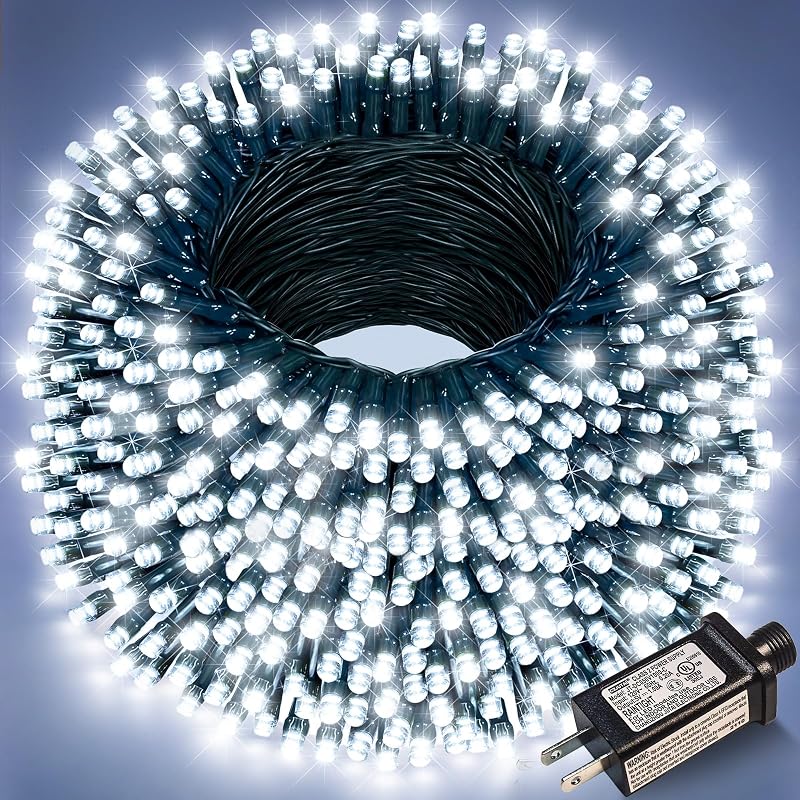 Guirnalda luces Navidad 262 ft 800LED enchufables 8 modos