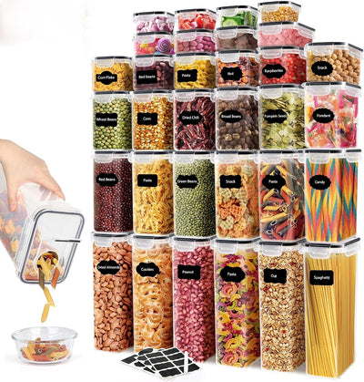 64 Pzas Contenedores Alimentos Hermeticos 6 Pack con Asa
