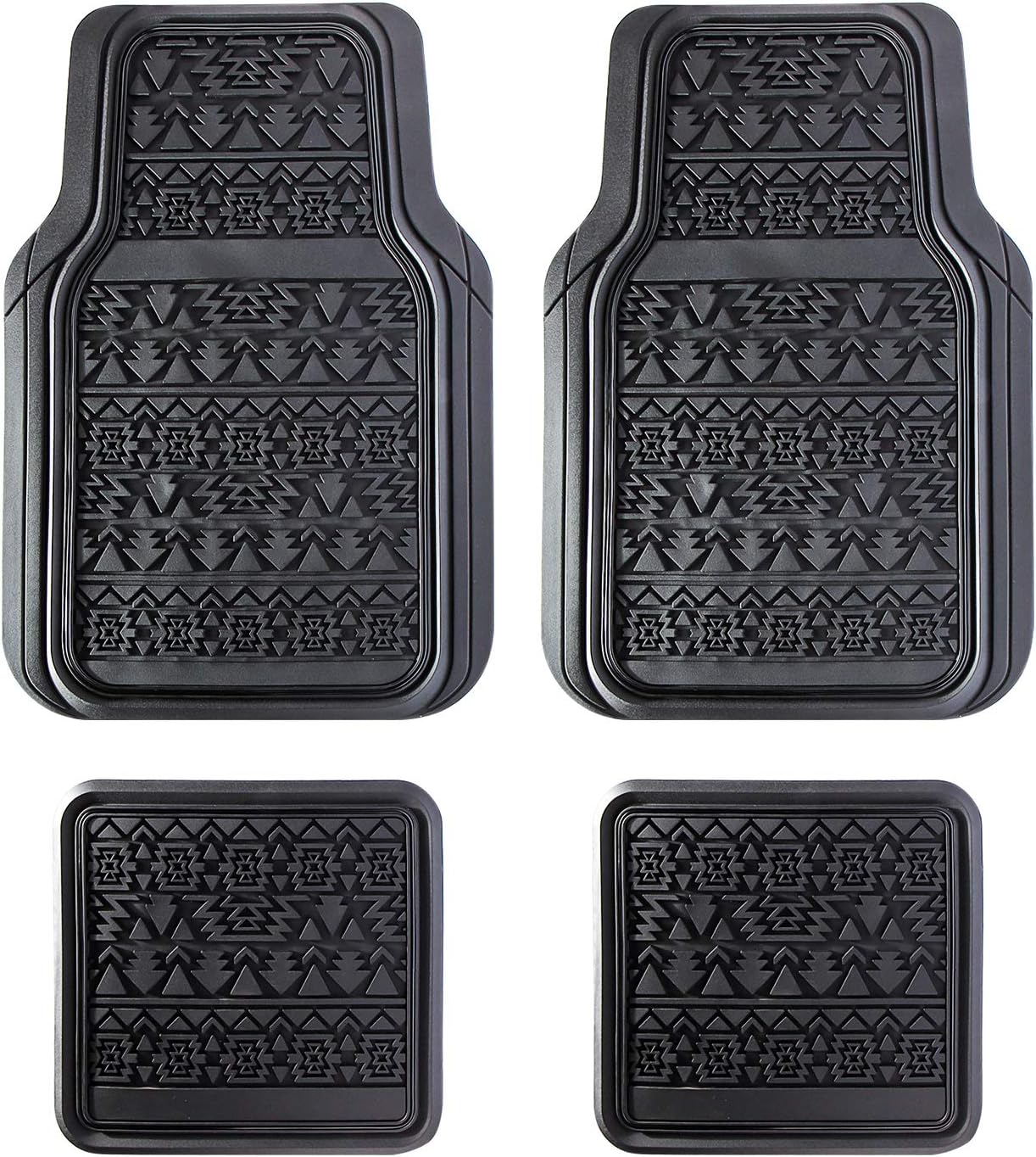 Manta suelo goma negra Aztec 4 Pzas