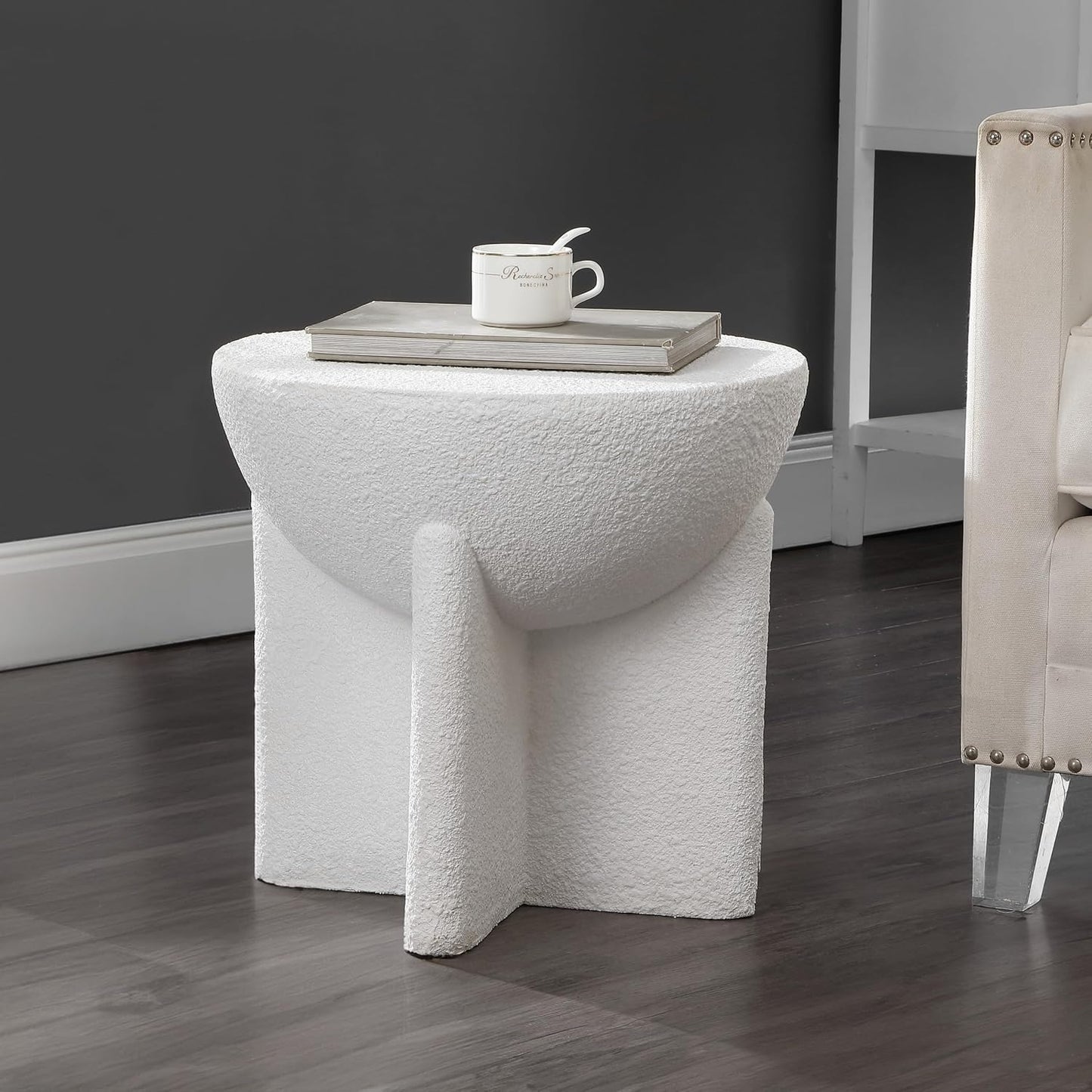 Mesa decorativa jardín 17.75x16.25pulg blanco