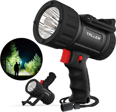 Proyector LED recargable impermeable IPX7 color negro