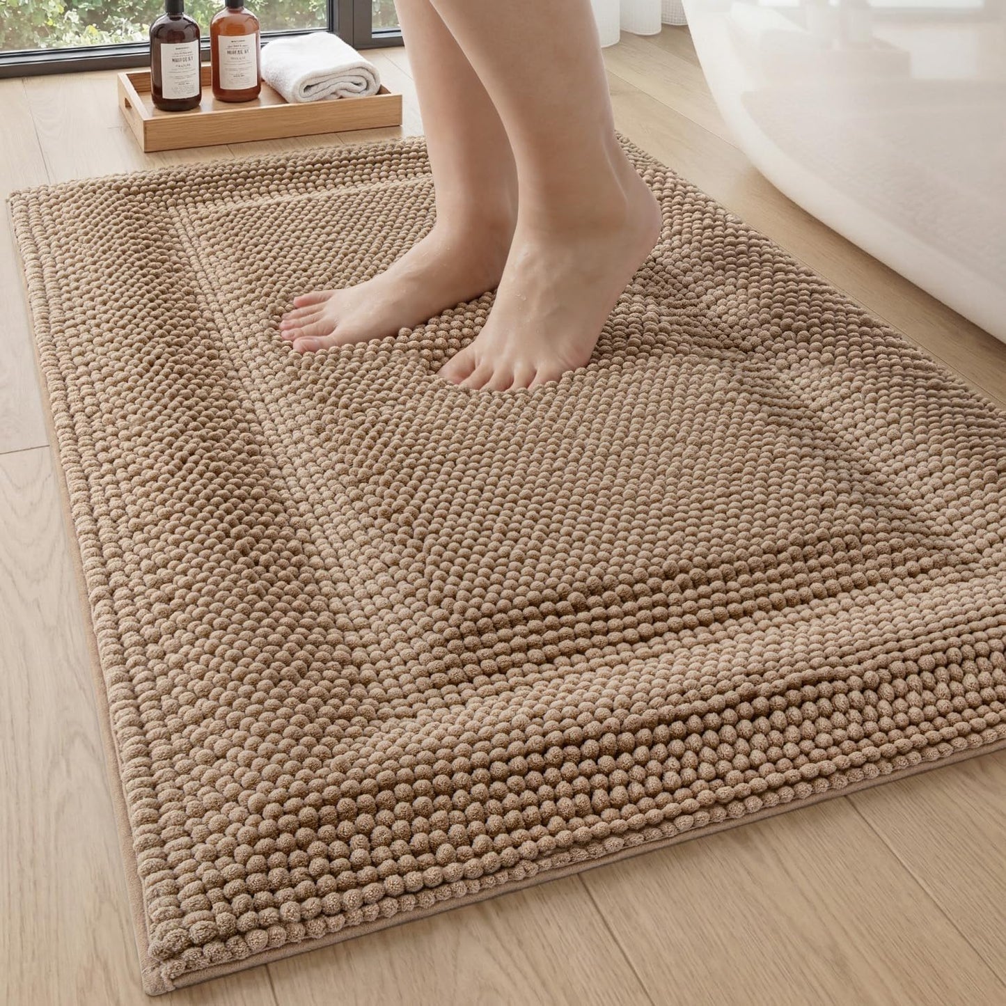 Alfombrilla baño antiderrap 20x32 chenilla gruesa