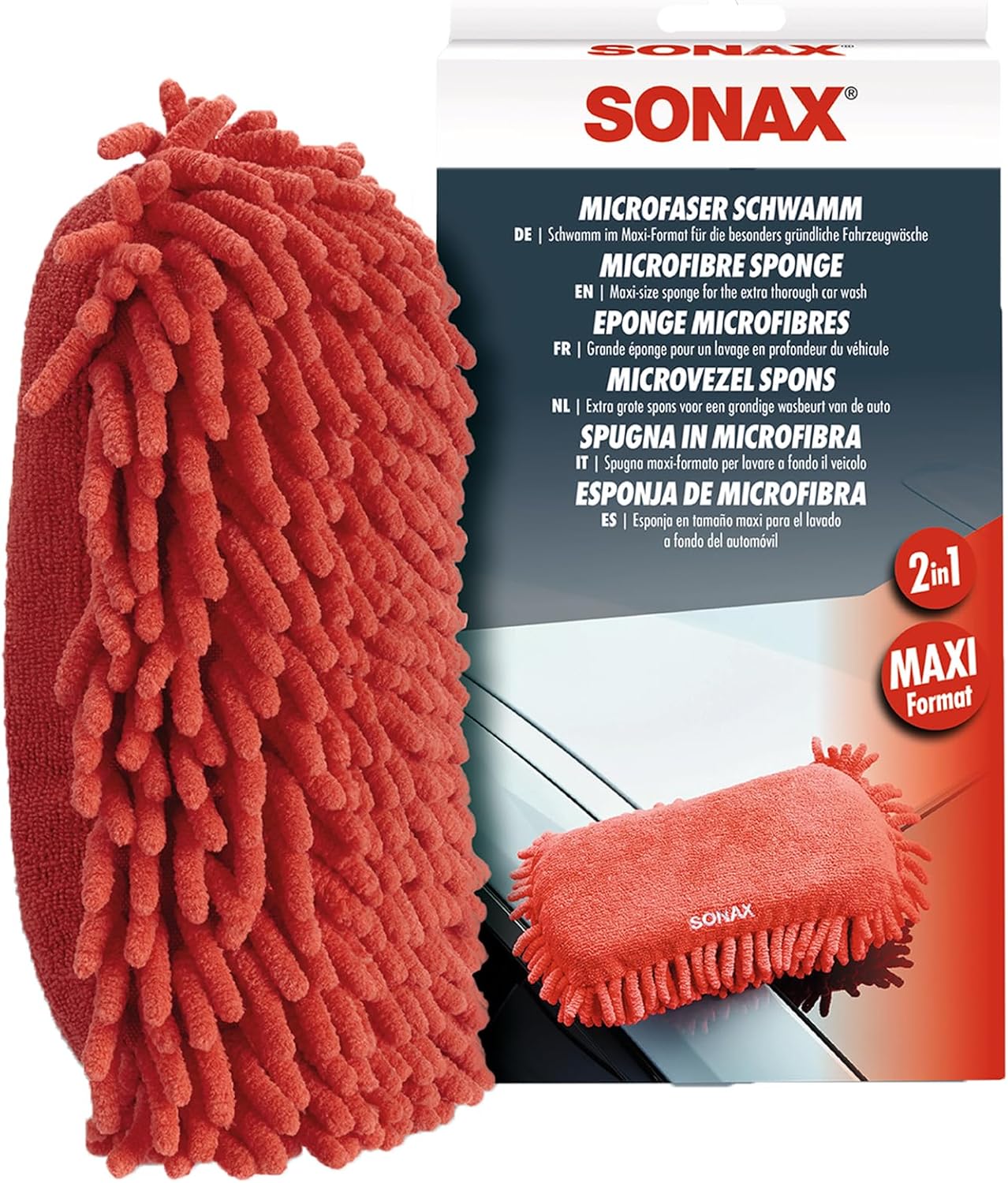 Esponja microfibra ultrasuave para lavado coche sin arañazos