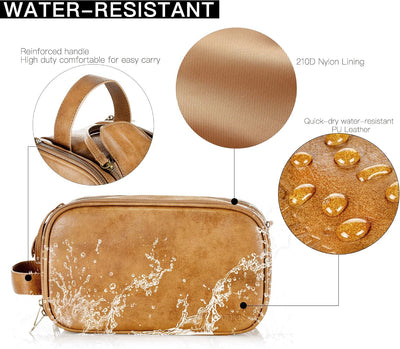 Neceser viaje hombre cuero sintético resistente agua