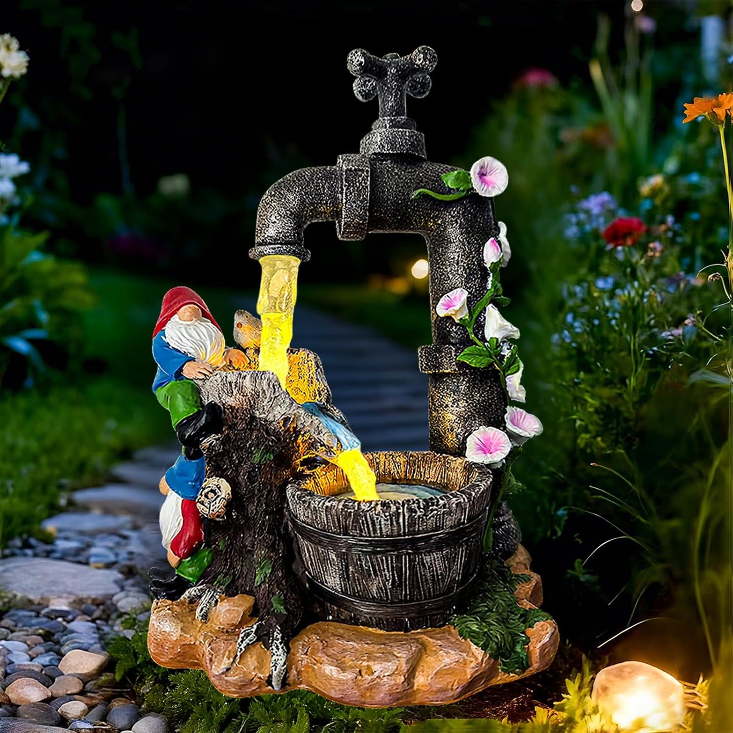Estatuas gnomos jardín resina 10pulg decoración