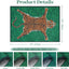 Alfombra tigre 5x7ft sala estar verde estampado animal