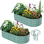 Jardinera metal galvanizado cama jardín 2pzas verde 4x2x1ft