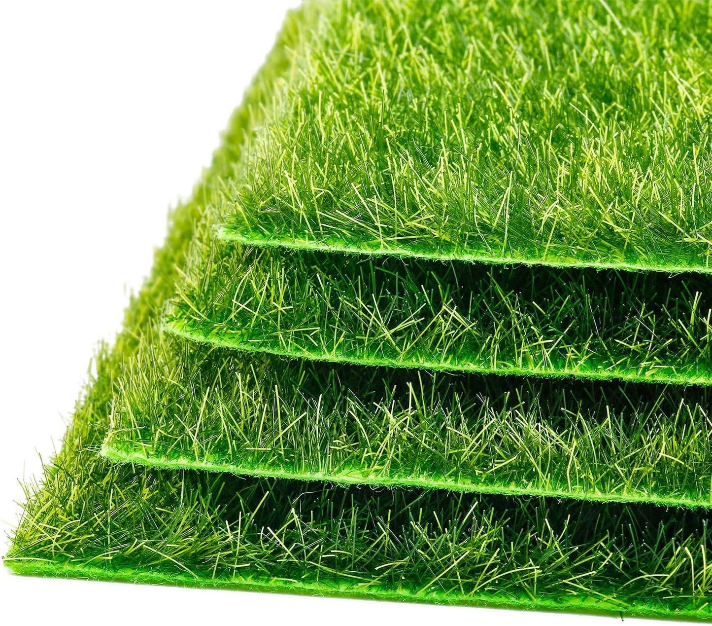 4 Pack Decoración Césped Artificial Miniatura Jardín Hadal