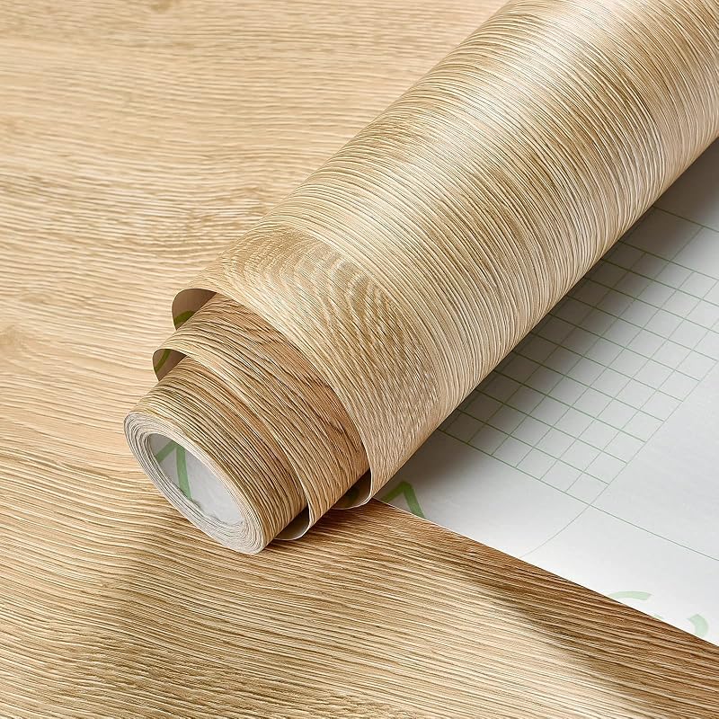 Papel tapiz autoadhesivo grano madera 24x393"