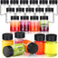 25 Botellas Plástico 2oz Boca Ancha Tapas Reutilizables