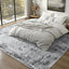 Alfombra sala 5x7ft gris antiderrap abstracta
