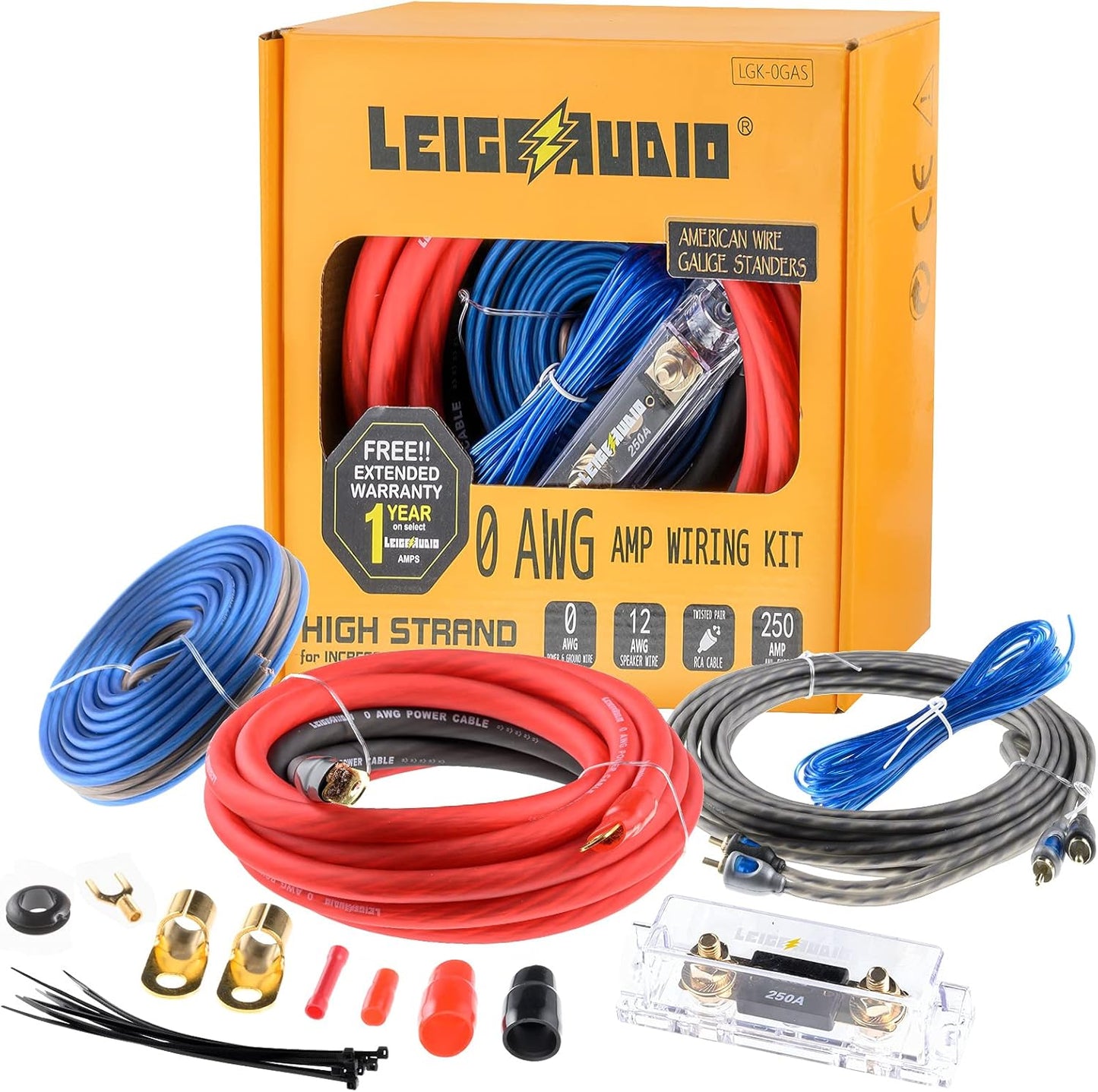 Kit cableado 0 AWG para subwoofer automotriz