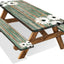 Mantel picnic flores grano madera impermeable ajustable