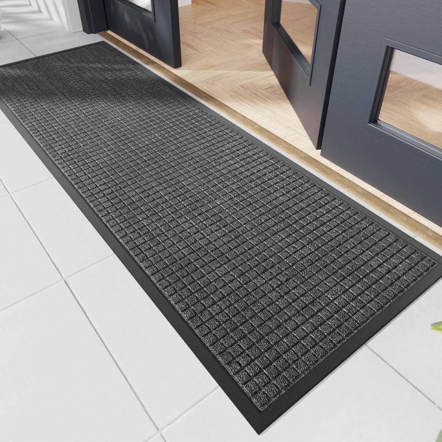 Tapete puerta frontal 72x24 pulg antiderrap resistente