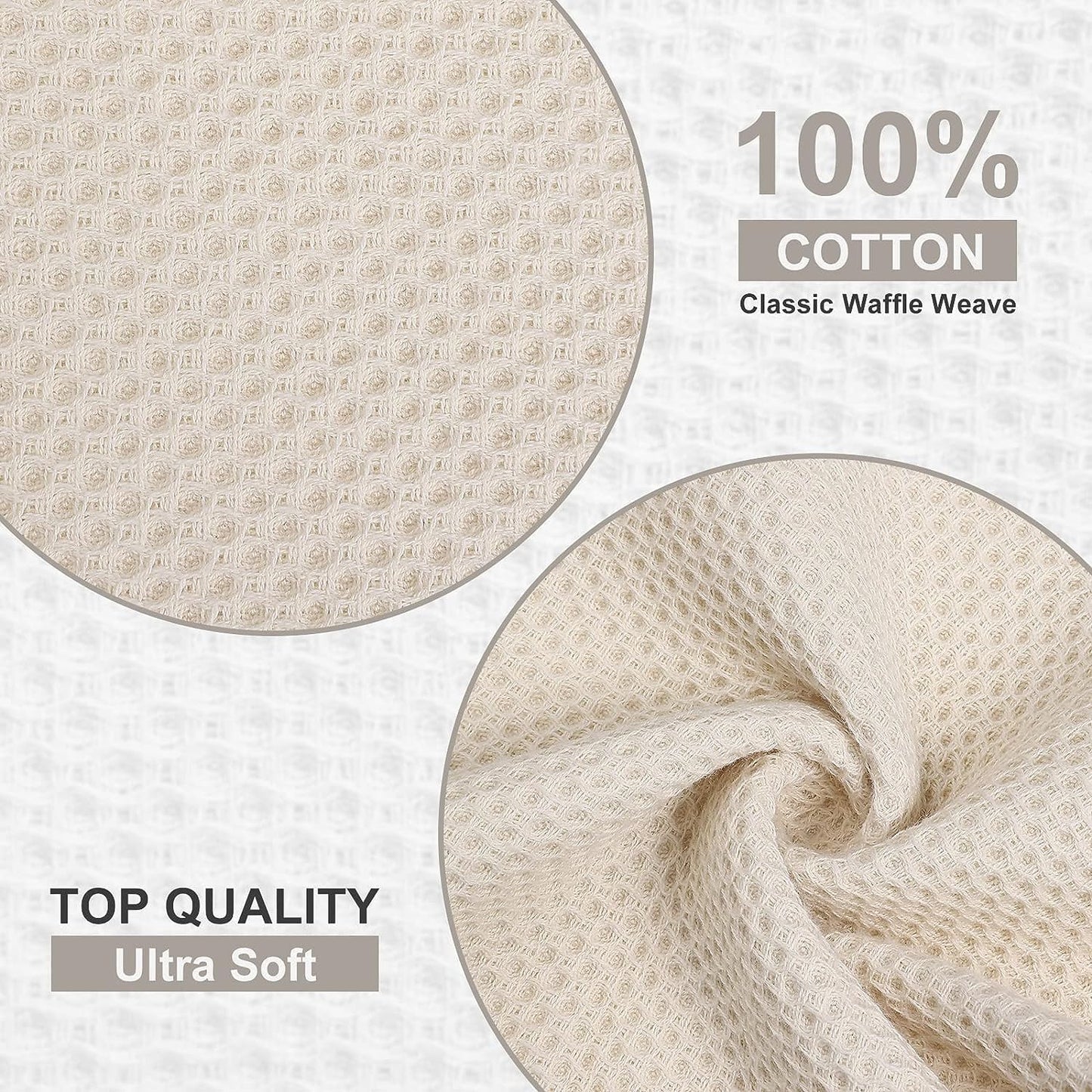 Toallas cocina algodón 12x12pulg cuadros absorbentes