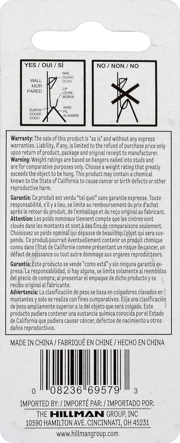 Colgador cuadros latón pack 2 100lb
