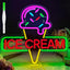 Señal neón helado con lámpara LED USB ajustable