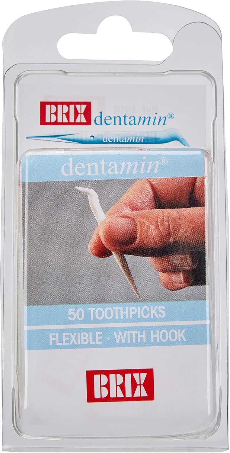 Palillos dientes dentamina pack 50 color blanco