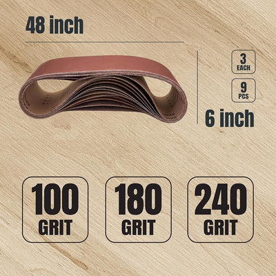 Correas lijado 6x48pulg 100/240 lijadora banco madera