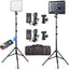 2 Luces LED Regulables 3300K-5600K con Soporte y Control Remoto
